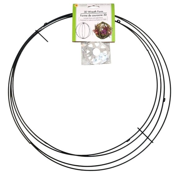 3D Round Ball Wreath Form Kit For DIY Crafting & Decoration 14"  Set of 2 - Picture 1 of 6